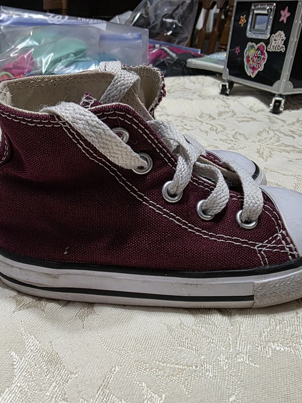 Converse Kids Burgundy High-Top Sneakers